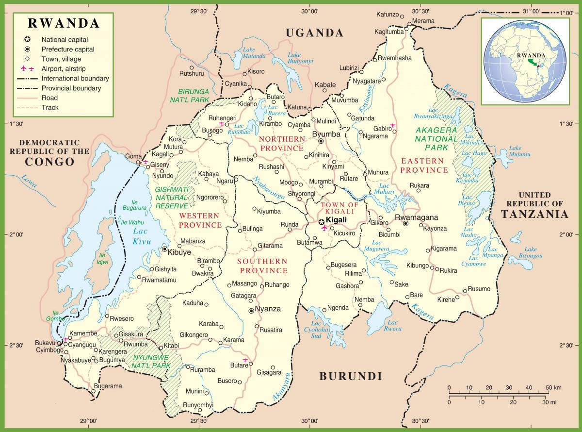 地図のルワンダ政治