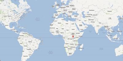 地図のルワンダの世界