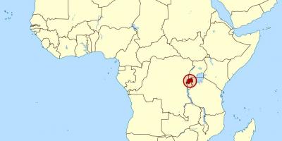 地図のルワンダはアフリカ