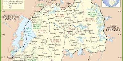 ルワンダの地図の位置